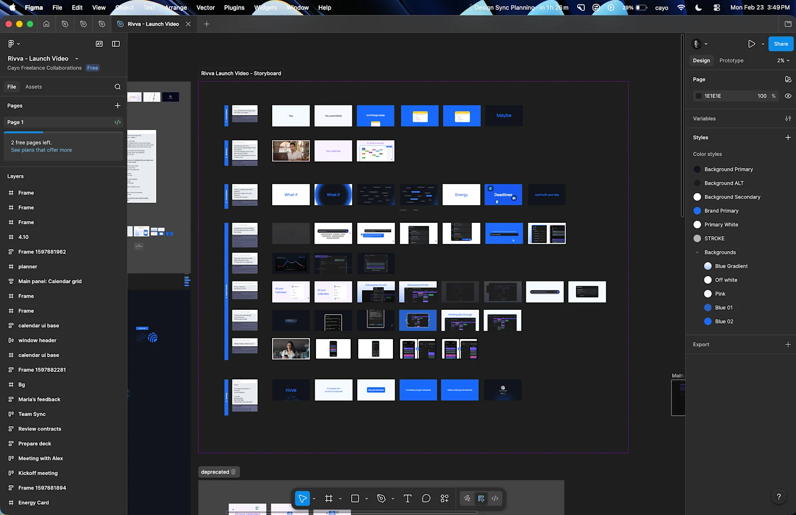 Launch video storyboards