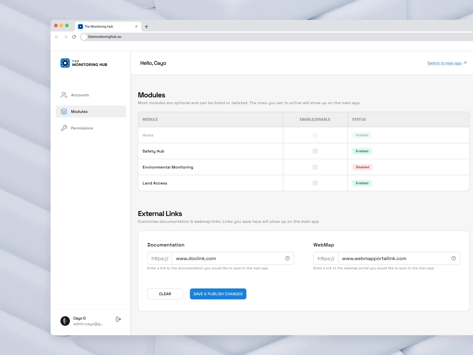 The Monitoring Hub project preview