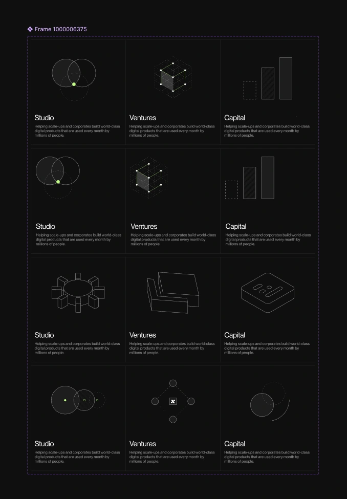 Early design explorations in Figma